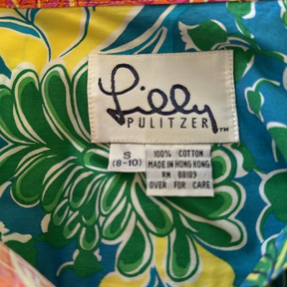 LILLY PULITZER 100% cotton, colorful blouse ladies SMALL size 8 to 10 - Picture 10 of 10